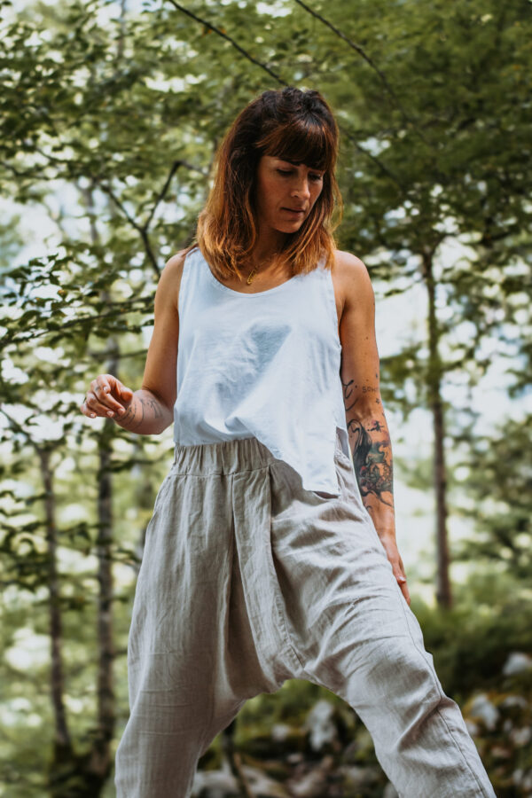 Desert Flow (Beige Linen Pants) - Image 2