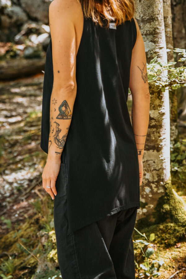 Ratri (Black Asymmetrical Shirt) - Image 2