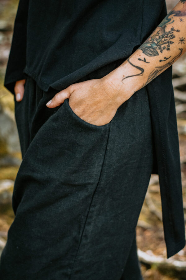 Ratri (Black Asymmetrical Shirt) - Image 5