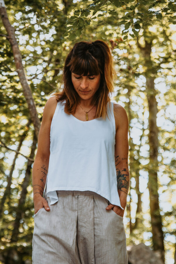 Shanta (White Asymmetrical Shirt) - Image 2