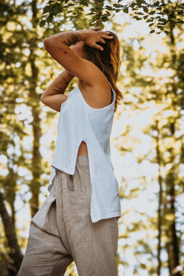 Shanta (White Asymmetrical Shirt) - Image 4